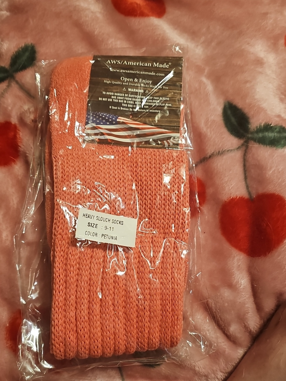 AWS American Made Heavy Slouch Socks — Petunia Pink